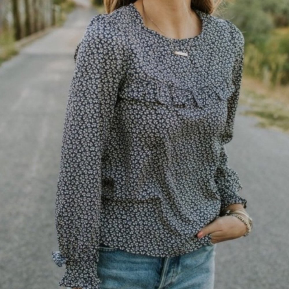 Roolee Floral Ruffle Blouse